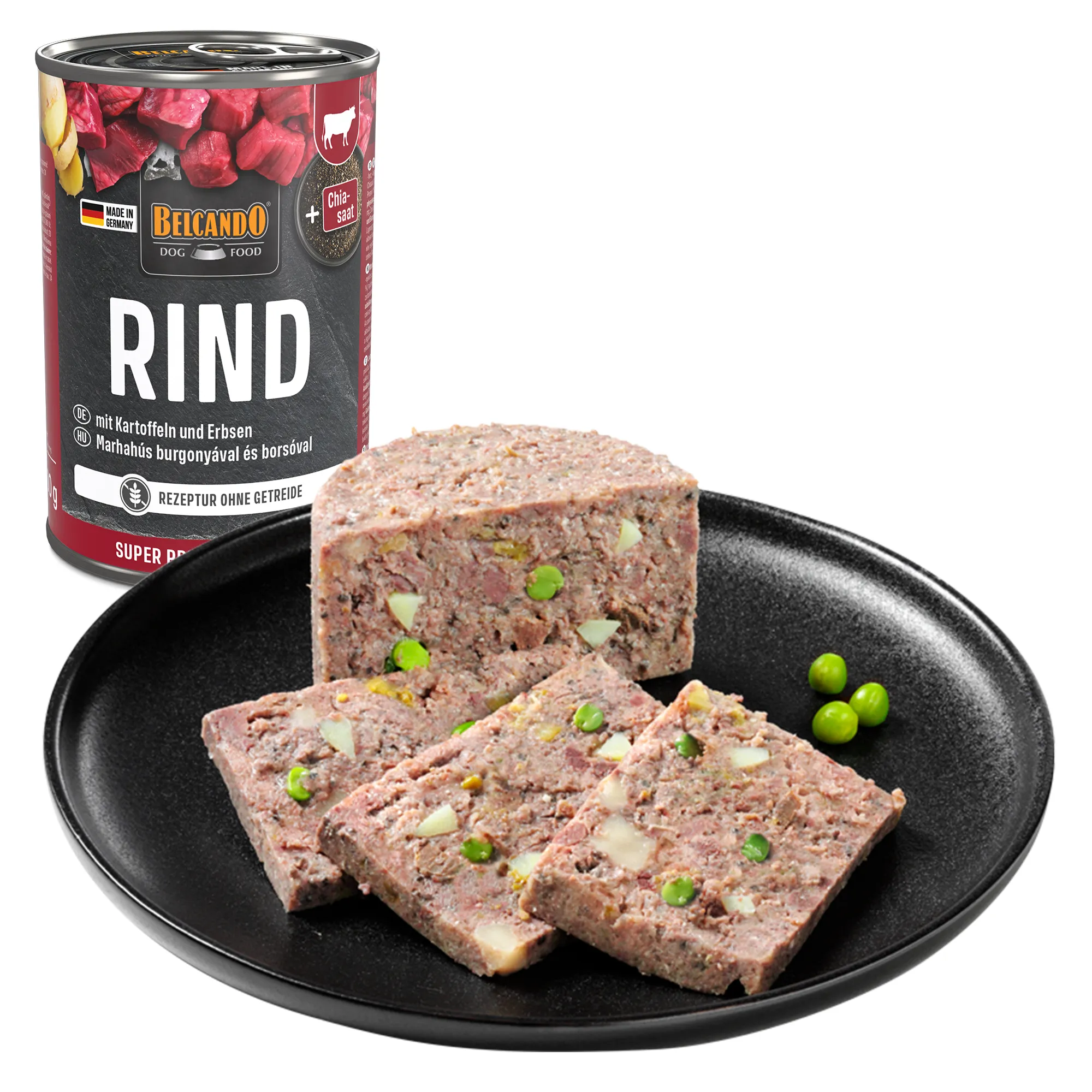 BELCANDO BEEF WITH POTATOES AND PEAS 400g
