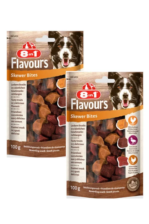 8in1 Flavours Skewer Bites | Protein-Rich Dog Treats – 100g