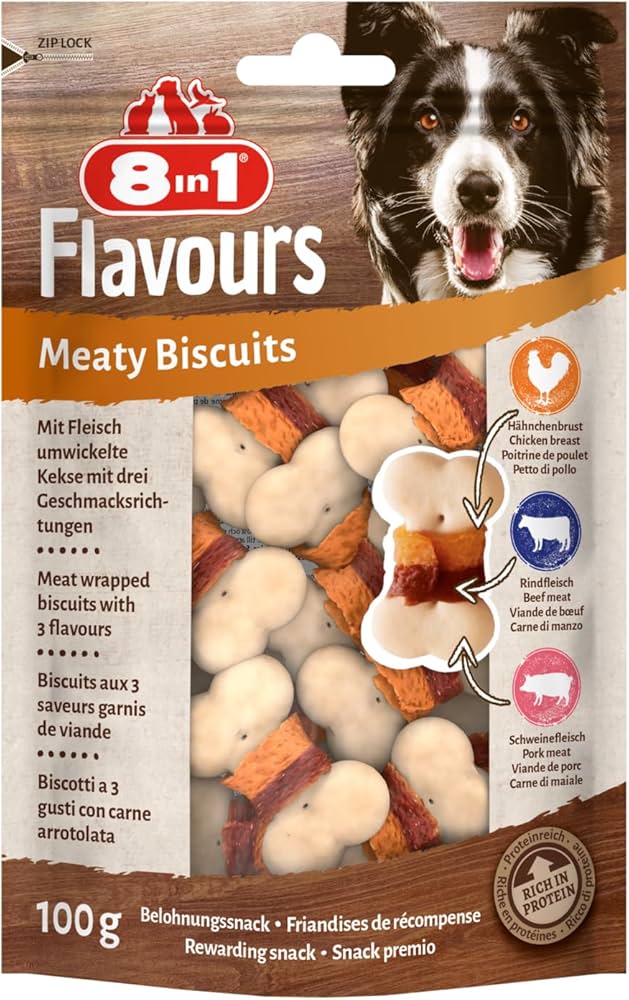 8In1 Flavours Meaty Biscuit 100g