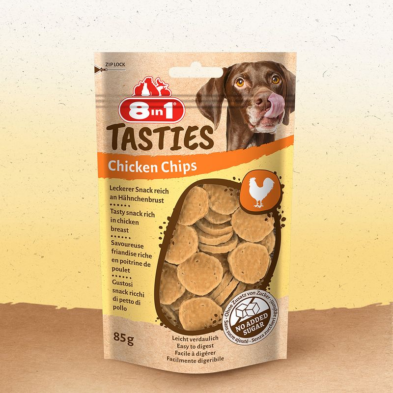 8in1 Tasties Chicken Chips - dog snacks 85g
