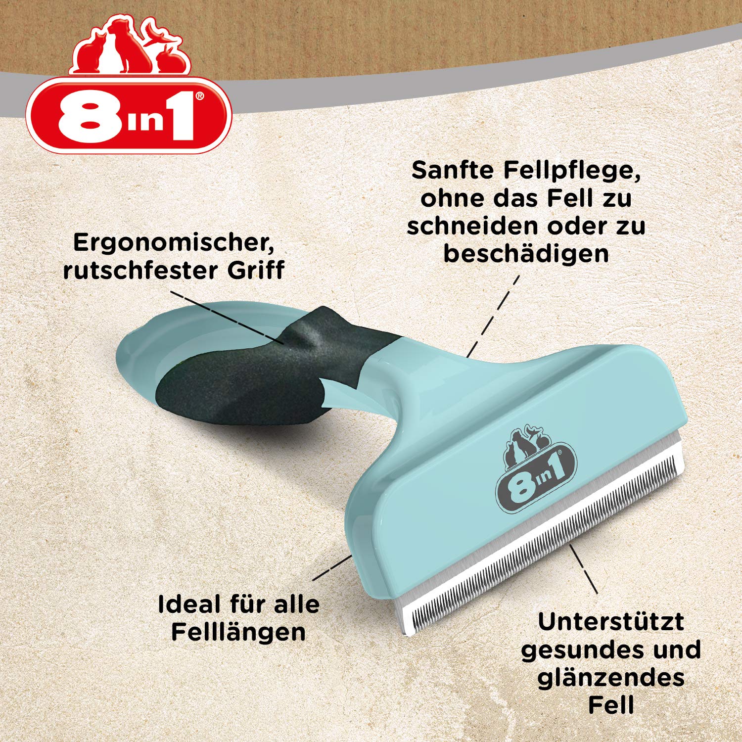 8in1 Perfect Coat DeShedder L