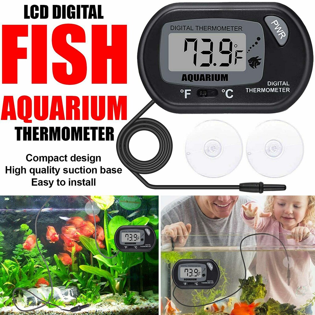 LCD Digital Aquarium Thermometer Fish Tank Water Terrarium Temperature