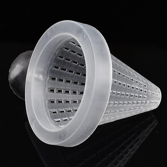 Live Blood Worm Plastic Cone Cup Shape Basket Feeder for Feeding Fish with Suckers