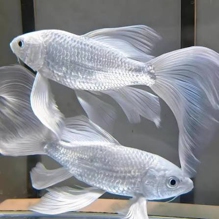 Platinum butterfly koi