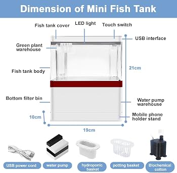 SQG Mini Desktop Aquarium